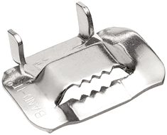 Band It C45299 - 1/4" Width<br> 316 Stainless Steel Buckles<br>Ear-Lockt Variety (Box of 100)
