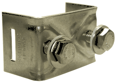 D00889<br>( Box of 50 )<br>2 Bolt Straight Leg 200/300SS Brack-It with SS bolt, SS washer and fiber washer.  3/4" slot