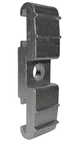 D51089<br>Mounting Plate, Aluminum, 1-1/2" (3.81 mm) x 4-3/4" (120.7mm) with a 2" long 5/8" plated bolt.<br>Box of 25