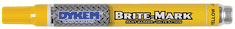 Dykem Brite Mark Medium Tip<br>Yellow Permanent Paint Markers<br>(Box of 12)