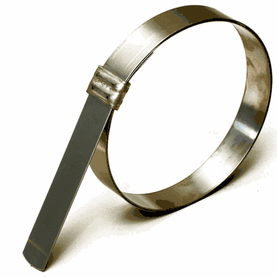 JS2039 BAND-IT Jr. Clamp<br>1/2" x 0.030", 1" Diameter<br>201 Stainless Steel (Box of 100)