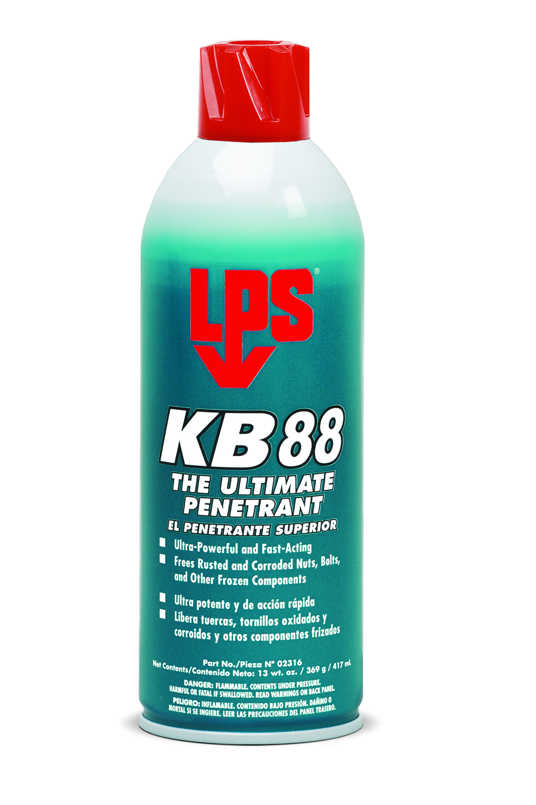 LPS KB-88 Red Penetrant - 13 Oz Aerosol Can, Food Grade Lubricant