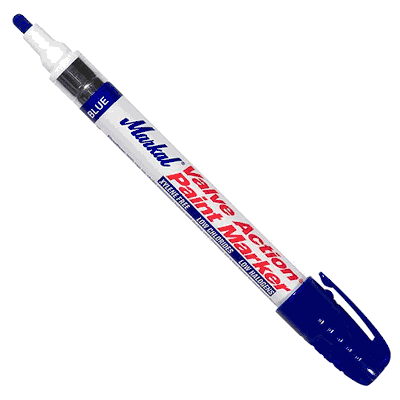 Markal Valve Action Paint Marker - 96825 Blue - Laco Markal Marking Products