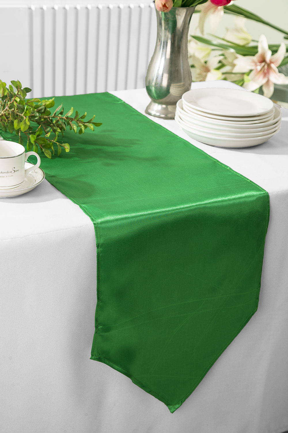Emerald Satin Table Runners