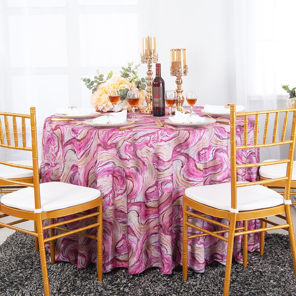 132" round Agate printed Scuba (WrinkleFree) Tablecloths Wholesale