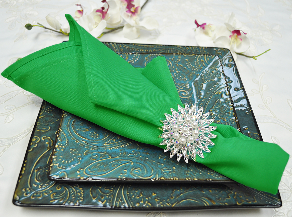 Emerald Polyester Napkins Wholesale