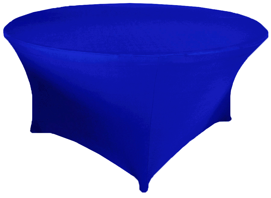 48" Round Royal Blue Spandex Tablecloths Covers