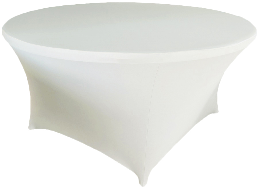 60" Round Platinum Spandex Tablecloths Covers