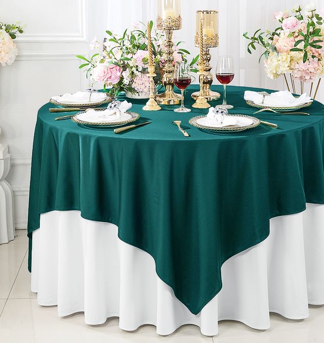 72" Square Scuba (WrinkleFree) Oasis Tablecloths Table Overlays