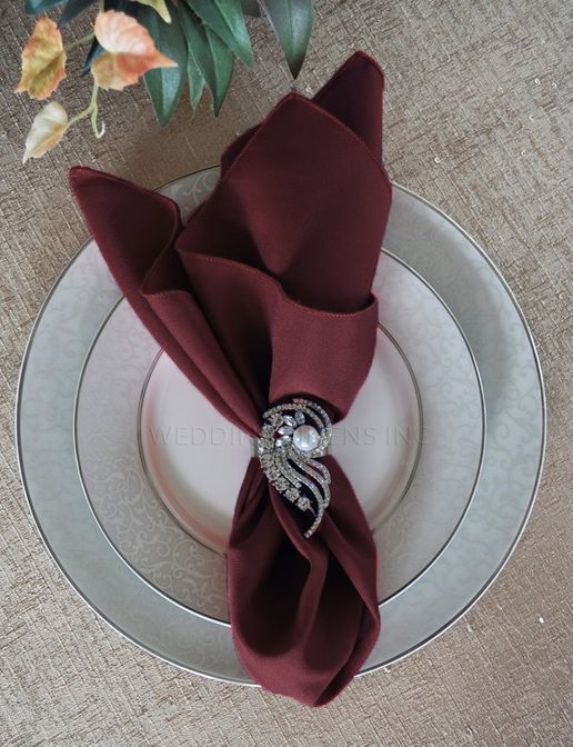 Discount Polyester Burgundy Napkin, Cheap Polyester Napkin