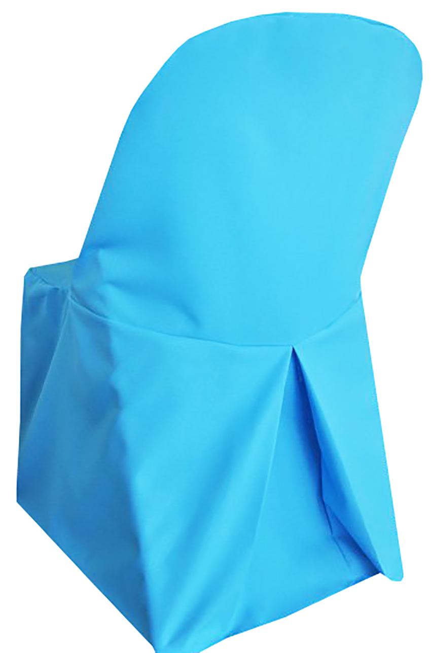 Polyester Folding Chair Covers Turquoise