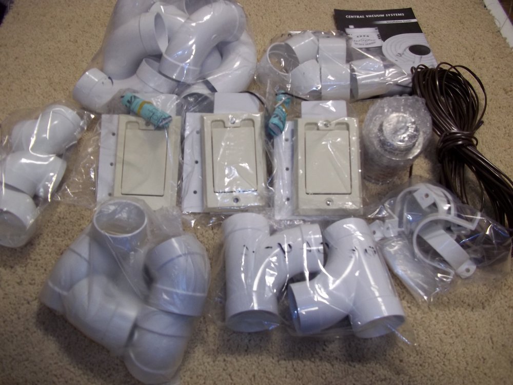 Central Vacuum Three Inlet Direct Connect Kit Almond