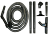 Global Industrial Vacuum 641835 Seven Piece Attachment Set Black With 8 Foot Hose