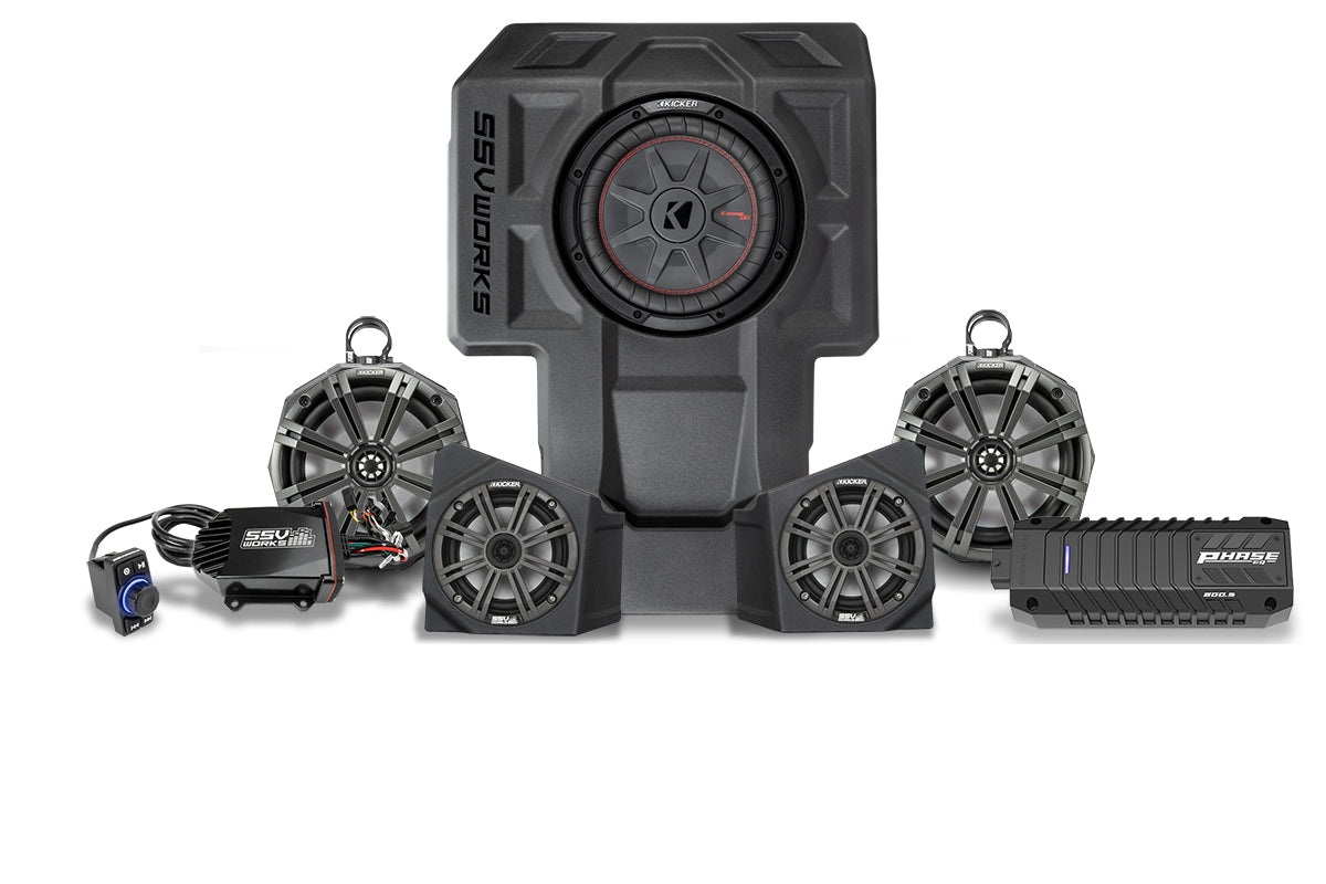 SSV Works Phase X 5Speaker Kicker AudioKit for 2023 Kawasaki KRX