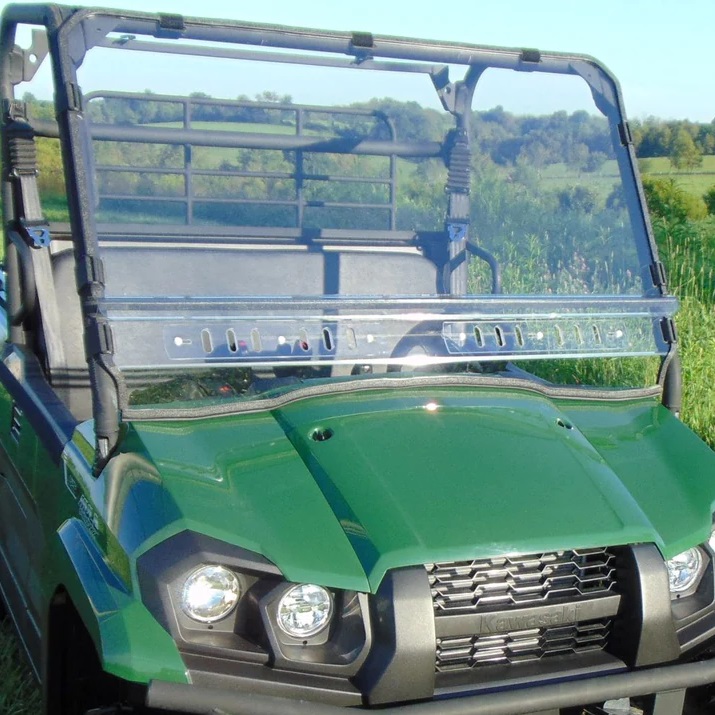 3 Star Industries 2Pc Windshield for Kawasaki Mule ProMX Clamp