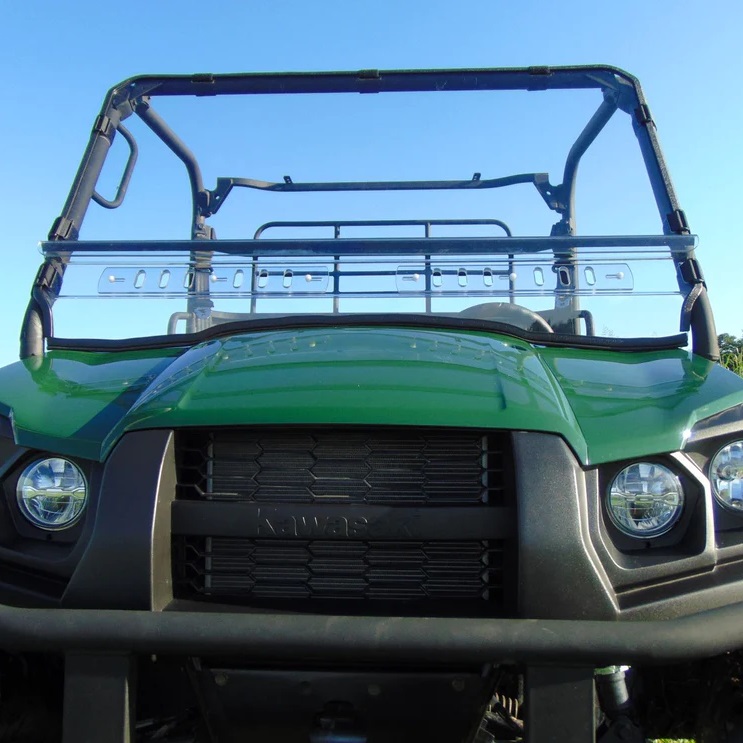 3 Star Industries 2Pc Windshield for Kawasaki Mule ProMX Clamp