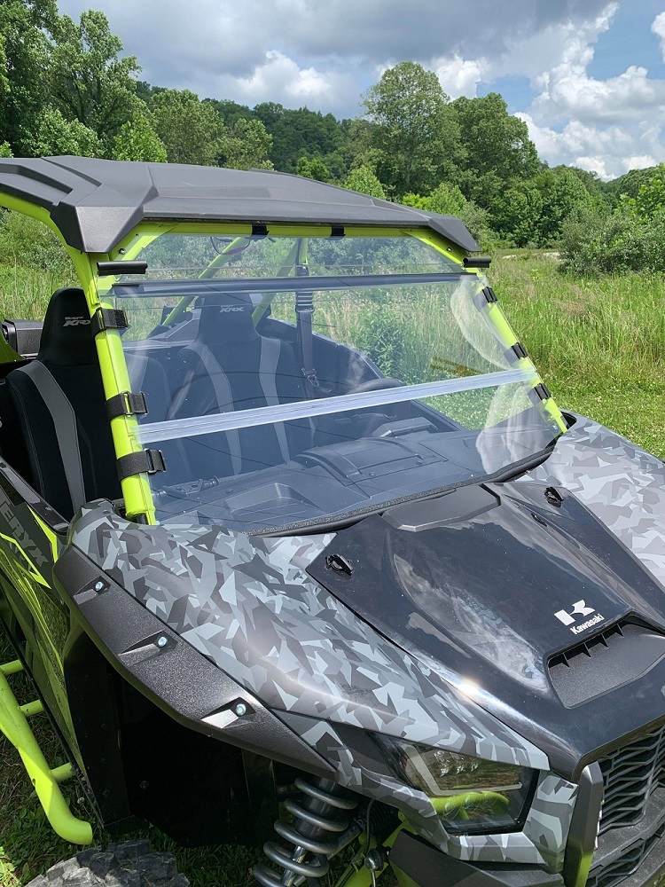 Dot Weld Folding Windshield for Kawasaki Teryx KRX 1000