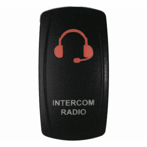 DragonFire Racing Laser-Etched Dual LED Intercom Radio Switch (Red)