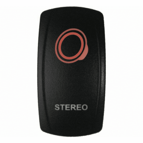 DragonFire Racing Laser-Etched Dual LED Stereo Switch (Red)