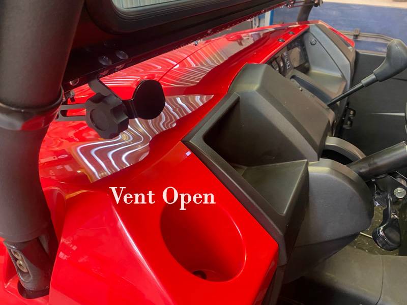 EMP Vented Glass Windshield for Kawasaki Mule PROMX