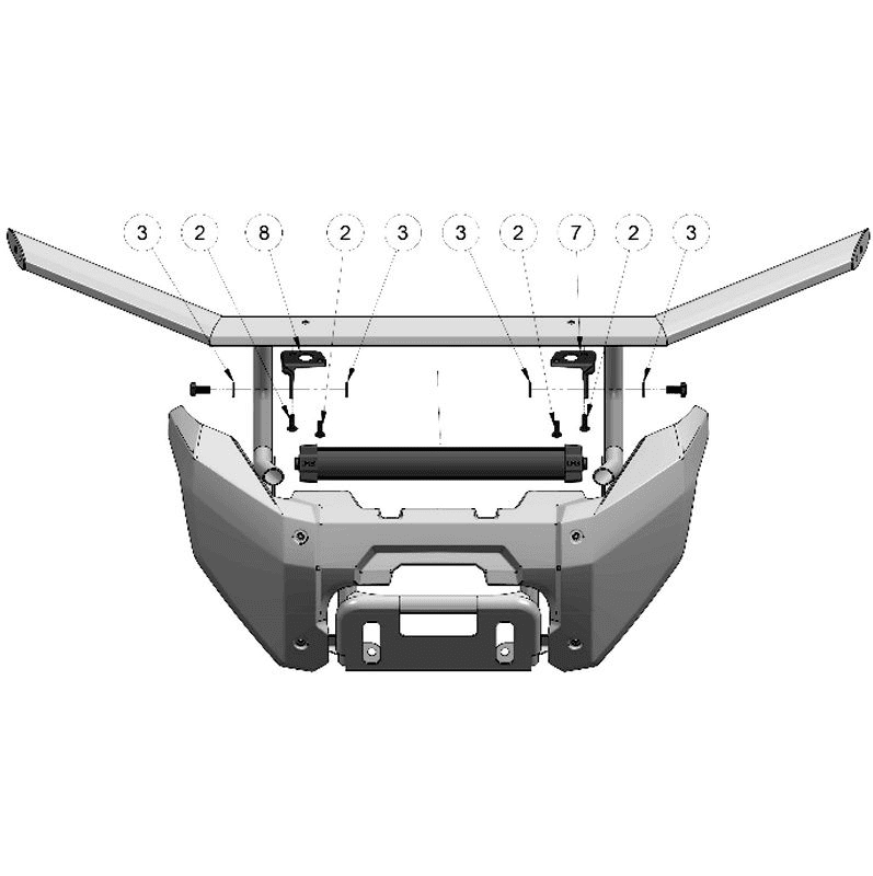 Genuine Kawasaki Kawasaki Ridge LED Light Bar Installation Kit for