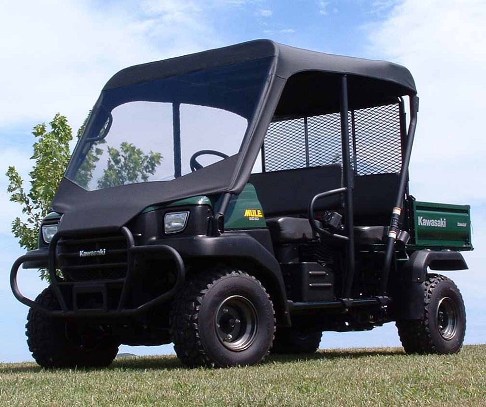 Kawasaki Mule 3010 TRANs Vinyl Windshield Top Combo