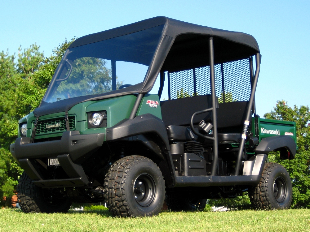 Kawasaki Mule 4010 TRANS Vinyl Windshield Top Combo