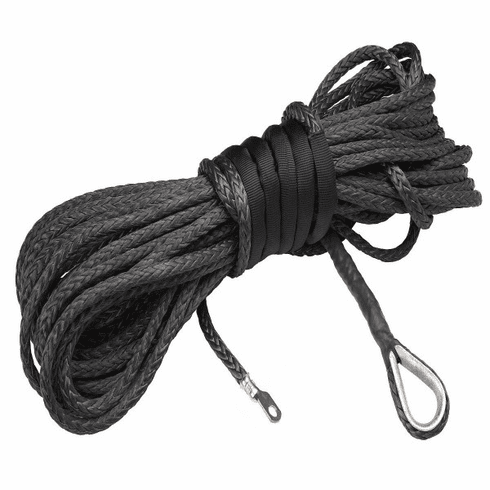 MotoAlliance AmSteel - Blue Synthetic Winch Rope (Black)