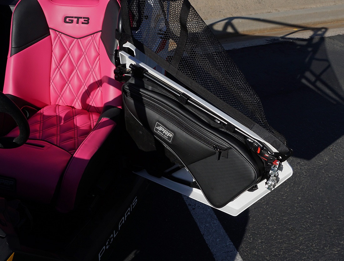 NICECNC UTV Front Side Door Storage Bags W/ Knee Pad – For Polaris RZR XP 4 1000 Turbo S