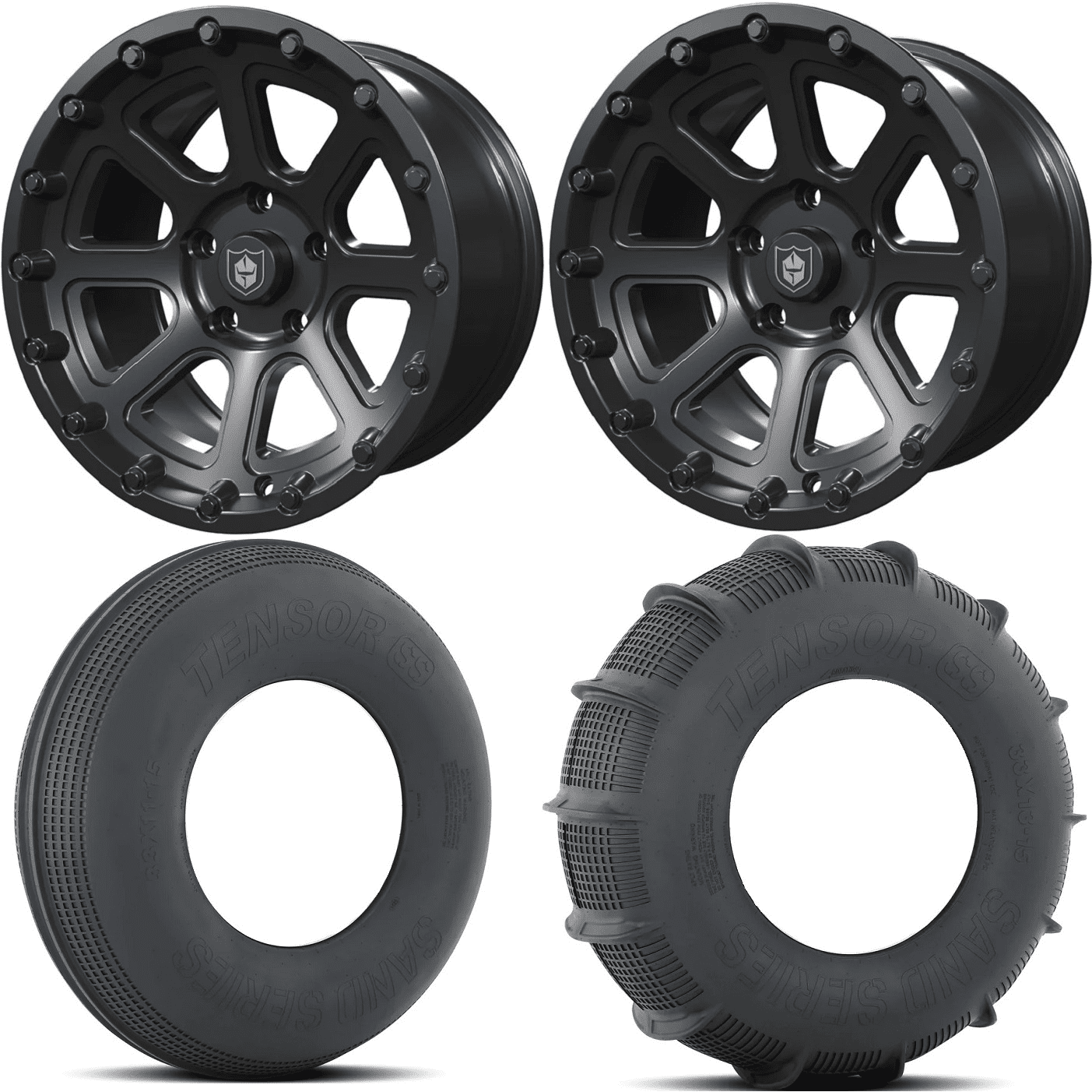 Tensor SS Sand Tire & Pro Armor Wheel Package for Polaris RZR Pro R