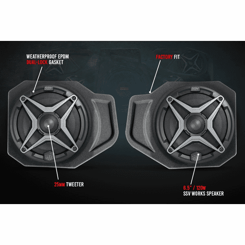 SAUTVS Under Dash Speaker Pods For Polaris Ranger XP/1000 (2018-2024 - View #7