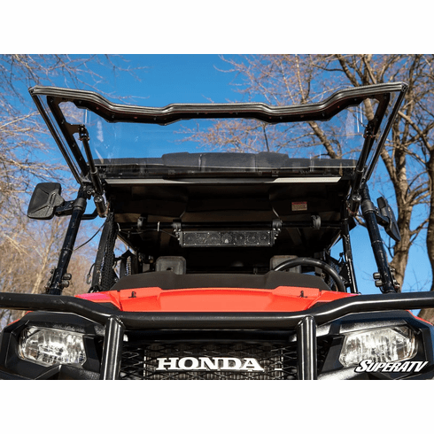 2-in-1 Flip Front Windshield For Honda Pioneer 700 / 700-4 (2014-2025) – Scratch Resistant