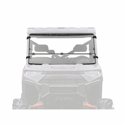 SuperATV Polaris Ranger 1000 Scratch Resistant Flip Down Windshield