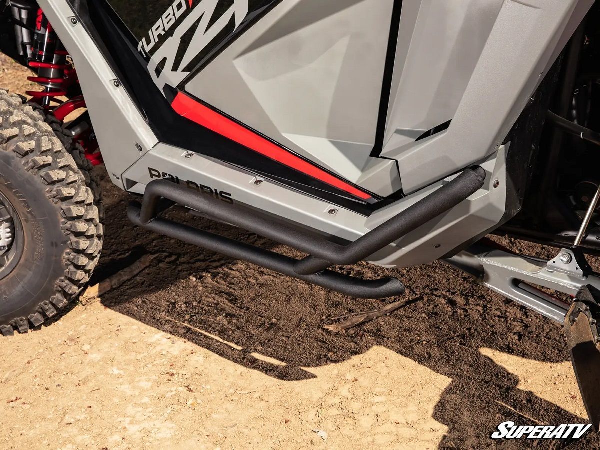SuperATV Rock Slider Nerf Bars for Polaris RZR Turbo R