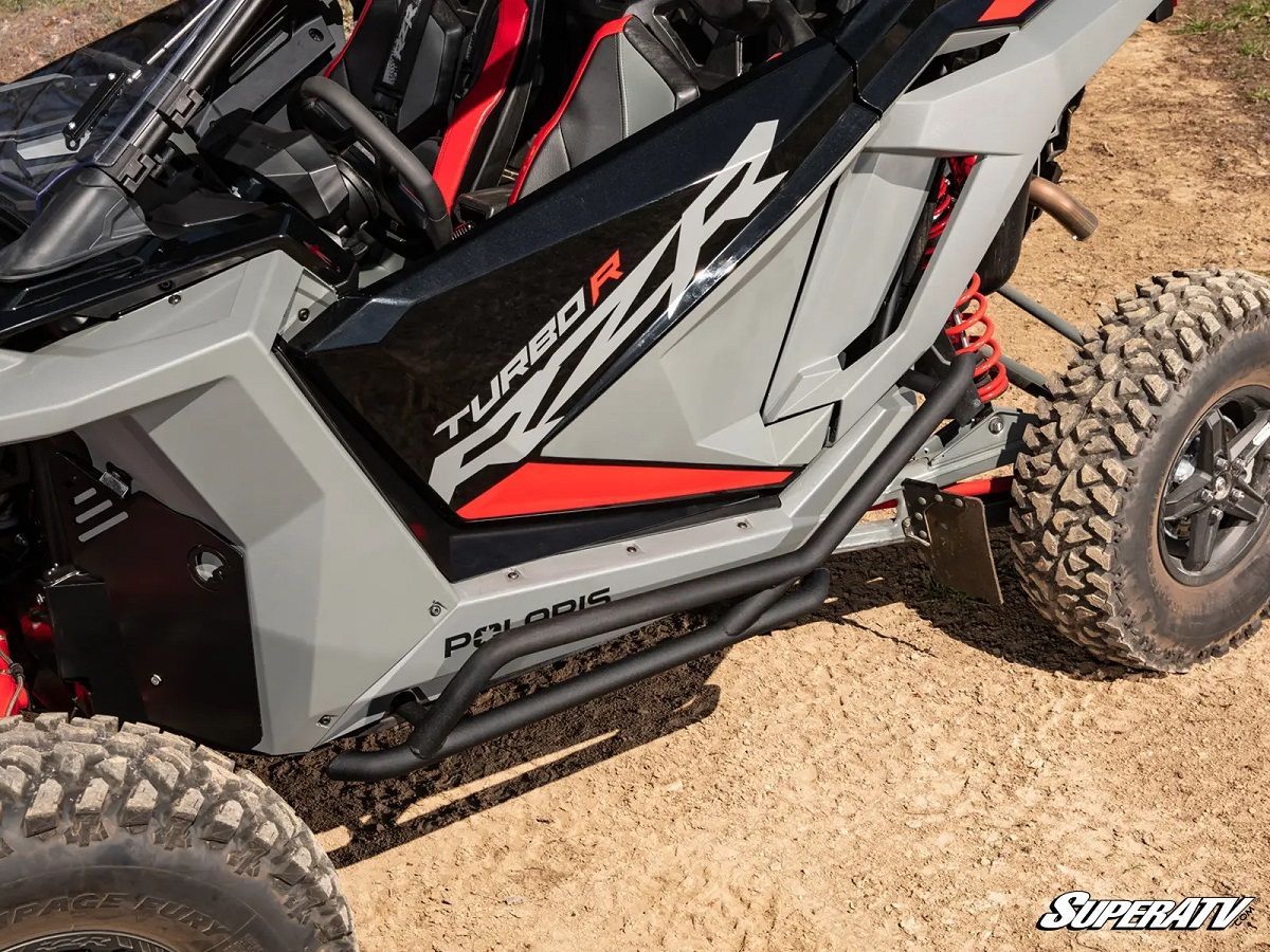 SuperATV Rock Slider Nerf Bars for Polaris RZR Turbo R