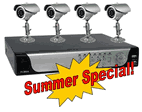 4 Camera CCTV System with Installation, For Business or Home, Remote Access From PC or Cell Phone
