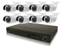 8 Camera IP Surveillance System with 3 MegaPixel High Definition IP Bullet Cameras