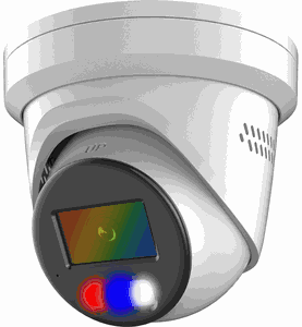 CMIP3C82WI-28SDL LTS 8 MP Color 247 Active Deterrence, Turret IP Camera with Hybrid Illumination and Red & Blue Strobe Lights