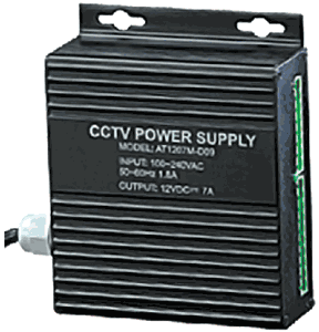 DV-AT1207M-D09 LTS Power Supply Wall Mount, 9 Ports, 7 Amp, DC 12V