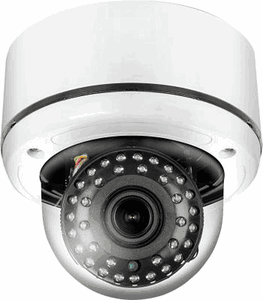 Eyemax TIV-134V-W HD-TVI 1080p(2MP) IR Vandal-Resistant Outdoor Dome Camera with Auto-Iris VF Lens & Dual Power