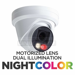 Eyemax NCU-D8210M-AW1 8MP Dual-Light Night Color IP Turret, Motorized VF Lens
