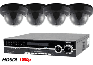 HD-SDI-4DOV Full High Definition Recording 1080p 4 Camera System with Indoor Dome Cameras