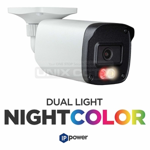 IP POWER NCR-C8260-AW28 8MP Dual-Light Bullet Camera, 2.8mm Fixed Lens, NDAA