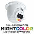 IP POWER NCU-C820A-YSW28 8MP Dual-Light Night Color IP Turret, AI, Light+Sound Warning, Fixed Lens
