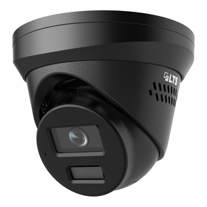 LTS LTCMIP3342WIB-28SDL Platinum Plus 4MP Active Deterrence Black Turret Network Camera 2.8mm