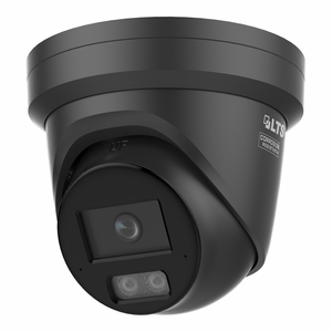 LTS LTCMIP3CD42WIB-28AISP Platinum Plus 4MP AI Color 24/7 Black Turret Network Camera 2.8mm