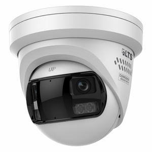 LTS LTCMIP3CD8PWI-28LAISP Platinum 8MP 180� Panoramic Color 24/7 Active Deterrence Fixed Turret Network Camera 2.8mm