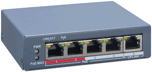 LTS POE-SW401S 4 Port PoE Switch with 1 Port Uplink with Network Topology Management, Alarm Push, Network Health Monitor