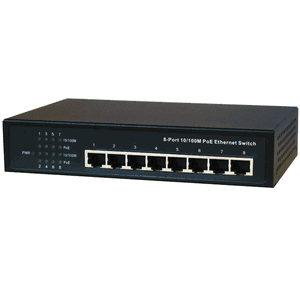 LTS PoE-SW800E 8-Port 10/100 Base-T(x) PoE Switch
