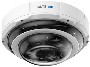LXIP7553W4-SZ12 LTS Pro-X, IP, 4 Lens Panoramic Dome IP Camera, 1/2.7" CMOS Image Sensor, Low Illuminance, High Image Definition. IP67 and IK10 Protection, MD 2.0 - Human and Vehicle Detection